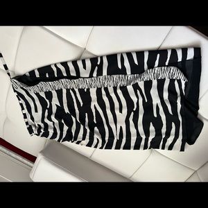 Zebra silk skirt
